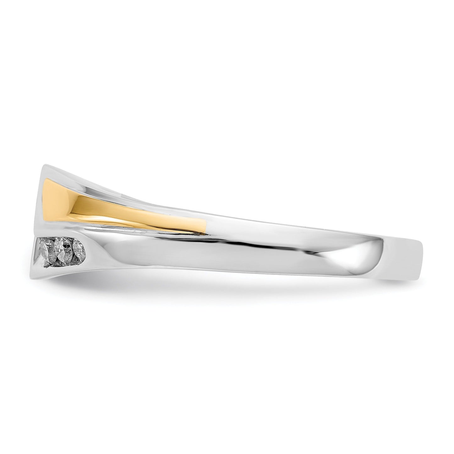 1/4 ct Lab Grown Diamond Men's Wedding Band Ring 14k Two-tone