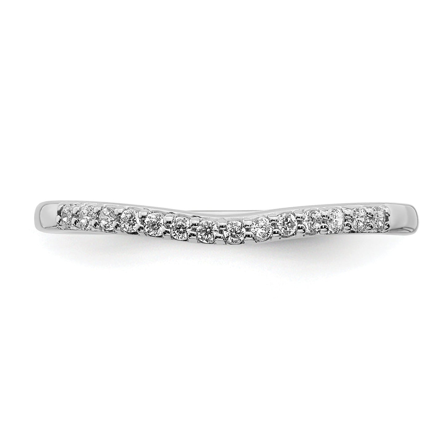 10k White Gold 1/10 carat Lab Grown Diamond Wedding Band