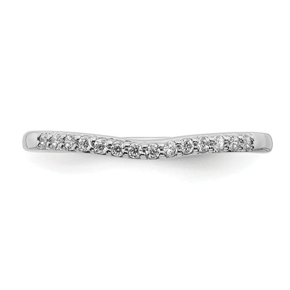 10k White Gold 1/10 carat Lab Grown Diamond Wedding Band
