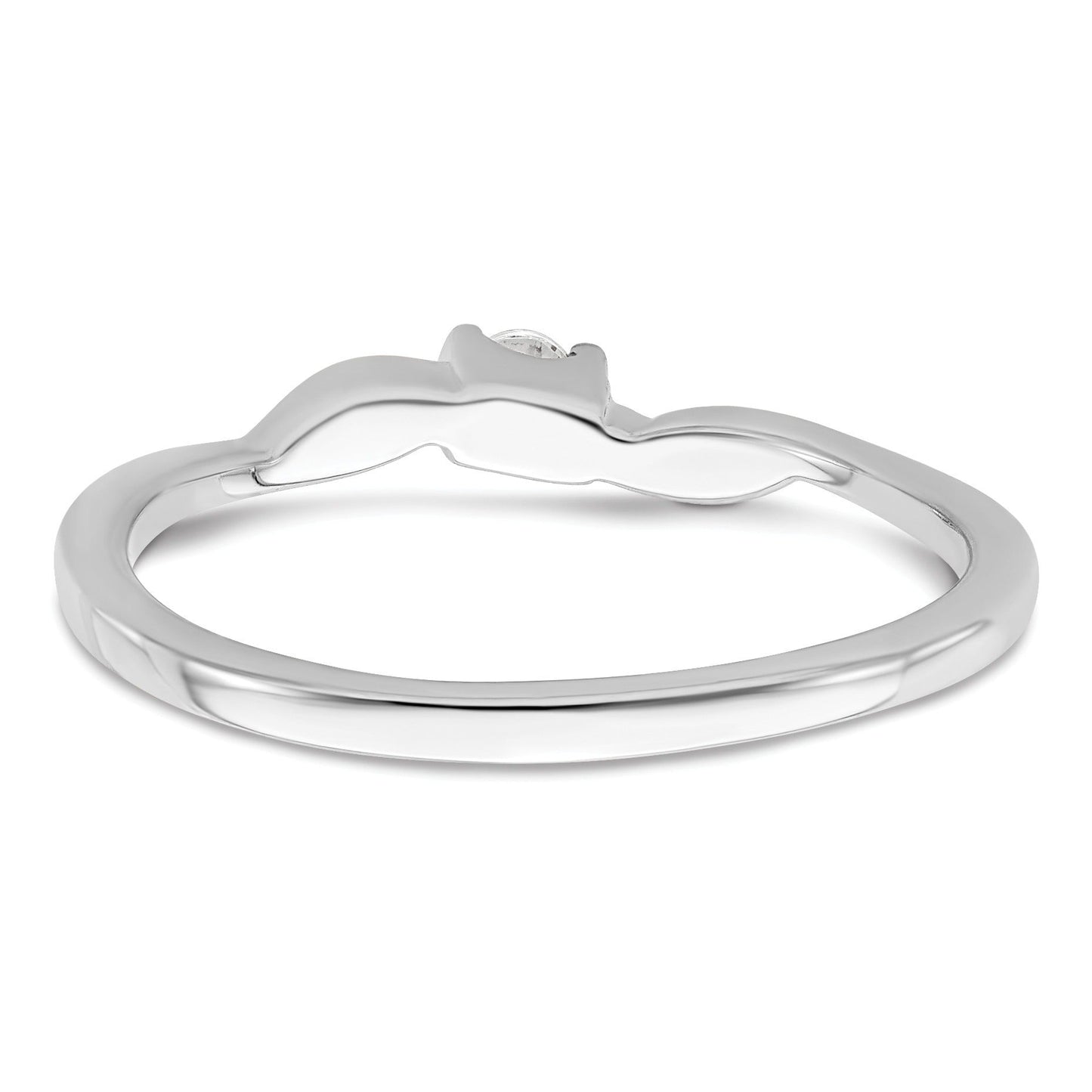 14k White Gold Lab Diamond Solitaire Engagement Ring 1/15 carat