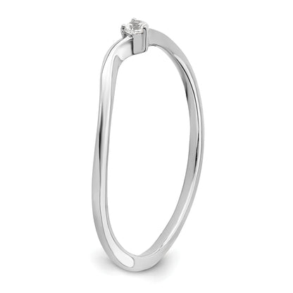 14k White Gold Lab Grown Diamond Petite Solitaire Engagement Ring 1/8 carat