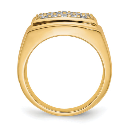 1 ct Lab Grown Diamond Cluster Men's Ring 10k Gold