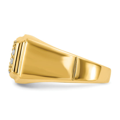 1 ct Lab Grown Diamond Cluster Men's Ring 10k Gold