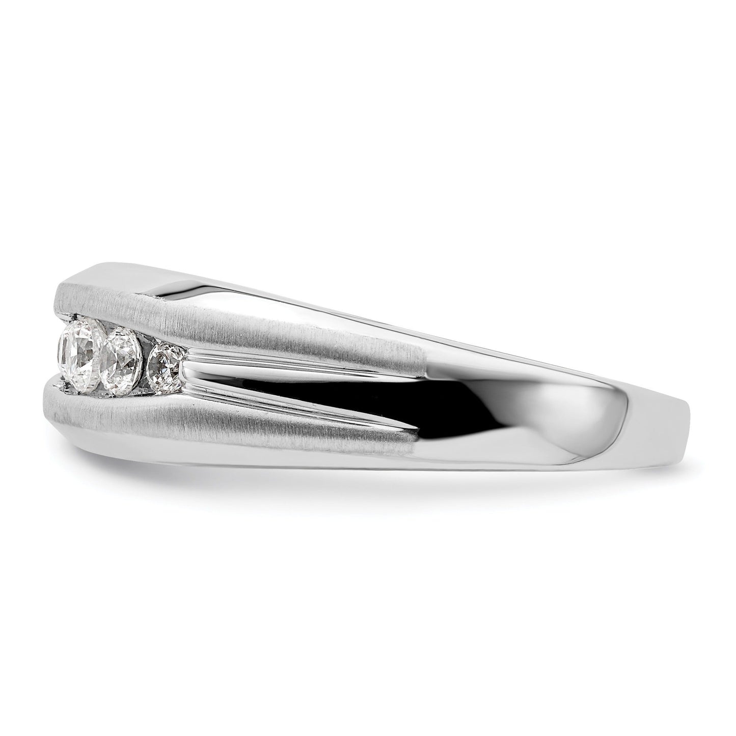 1/3 ct Lab Grown Diamond Five Stone Men's Ring 14k White Gold