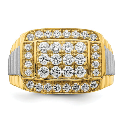 14k Two-Tone 1.3 ct Lab Grown Diamond Men's Ring