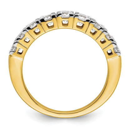 IGI Certified 1 Ct Round Lab Grown Diamond Prong 14K Yellow Gold Fashion Enhancer Ring