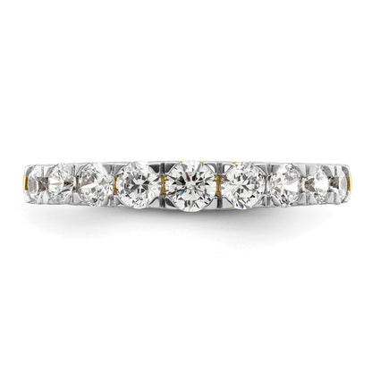 IGI Certified 1 Ct Round Lab Grown Diamond Prong 14K Yellow Gold Fashion Enhancer Ring