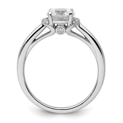 14k White Gold Lab Grown Diamond Round Semi Mount Solitaire Ring 1 Ct