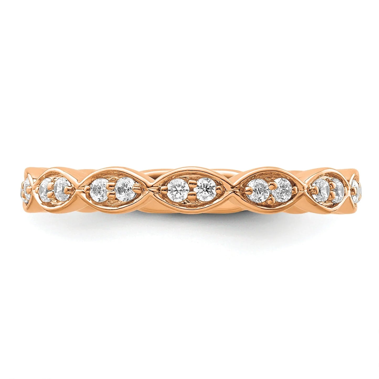 14K Gold Lab Grown Diamond Fashion Wedding Band 0.25 Ct