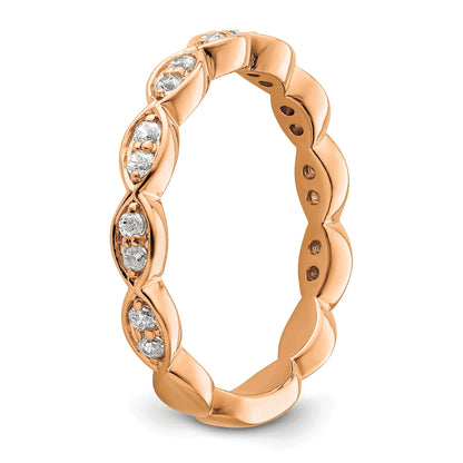14K Gold Lab Grown Diamond Fashion Wedding Band 0.25 Ct