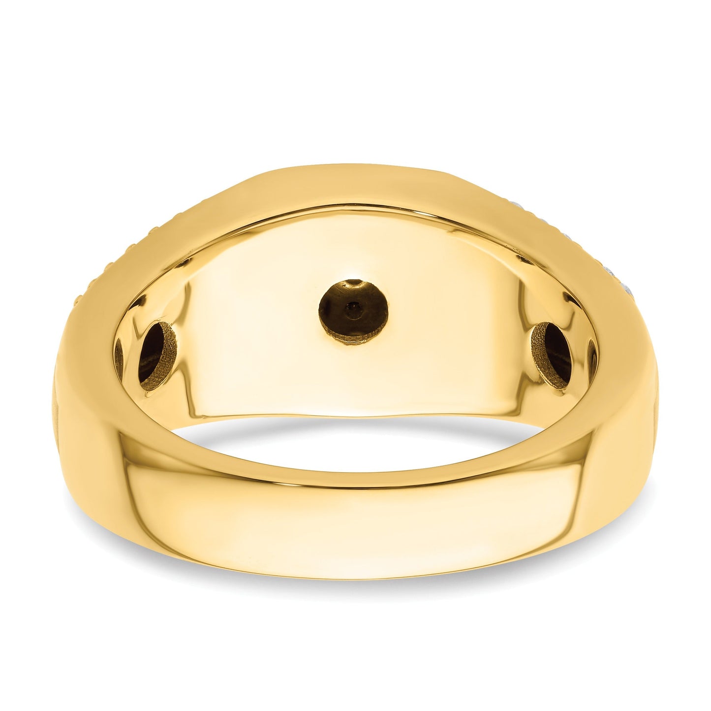 3/4 ct Lab Grown Diamond Men's Pave Cluster Ring 14k Gold