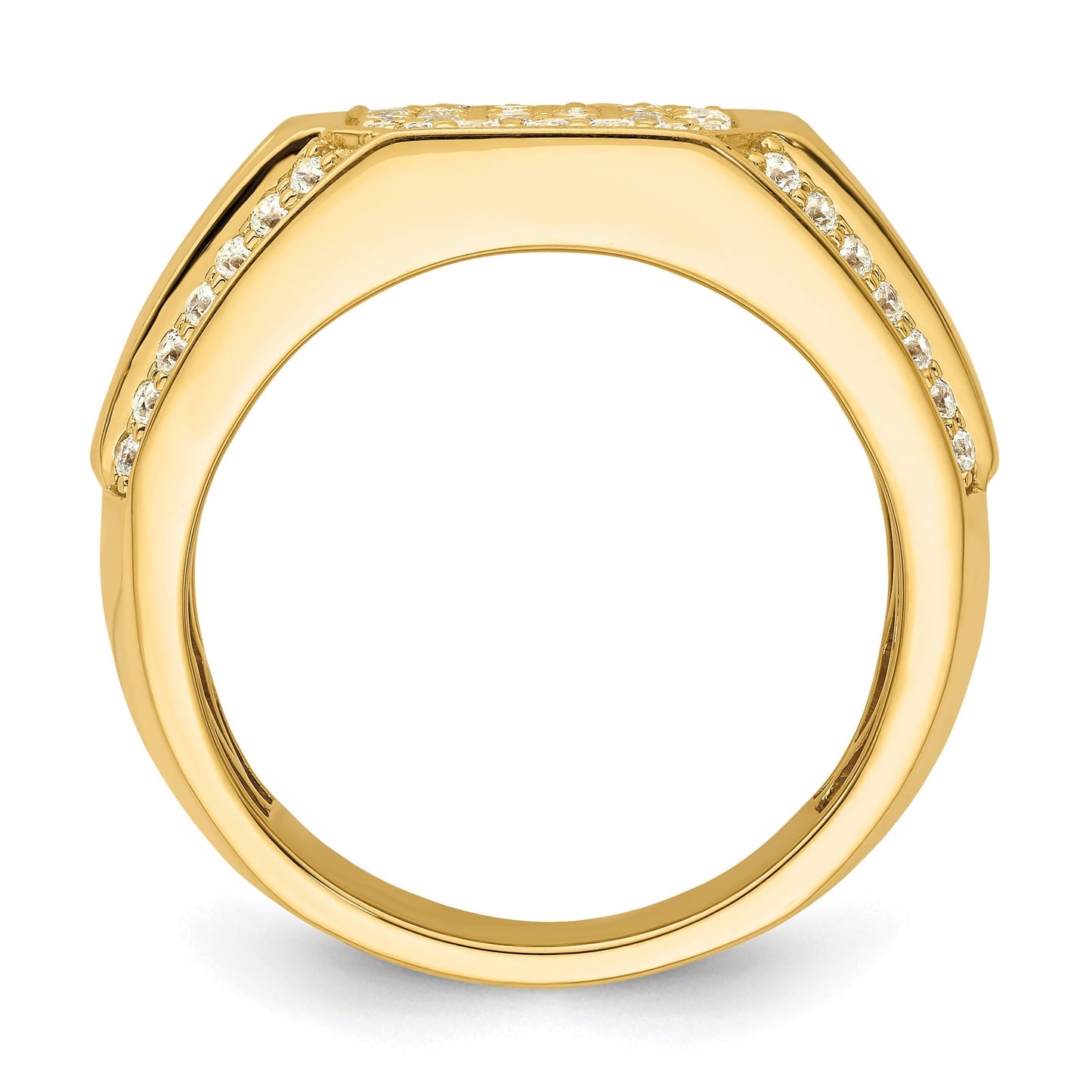 14k Yellow Gold  1/3 ct Lab Grown Diamond Men's Engagement Ring