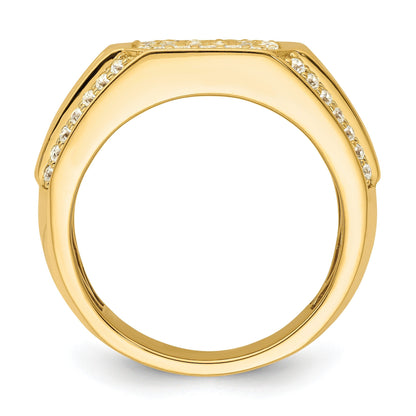 14k Yellow Gold  1/3 ct Lab Grown Diamond Men's Engagement Ring