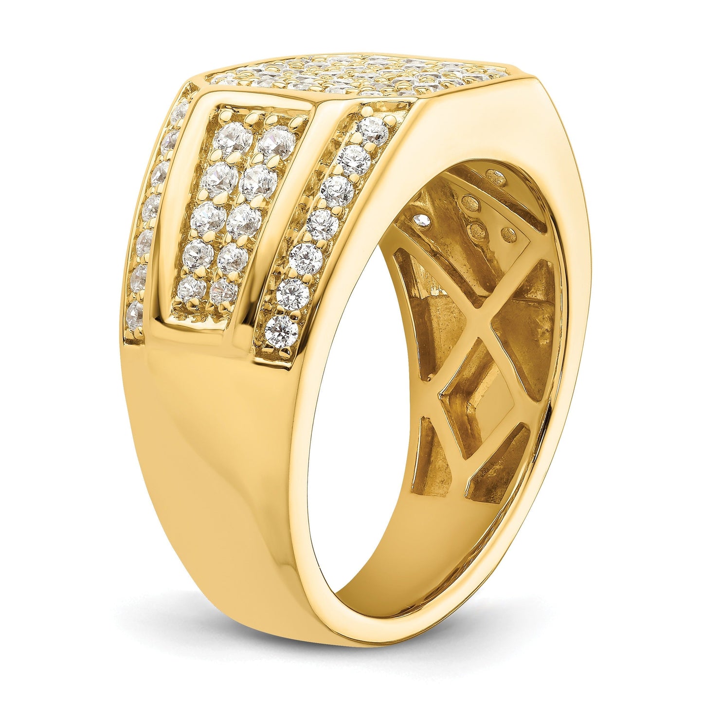 14k Yellow Gold  1/3 ct Lab Grown Diamond Men's Engagement Ring