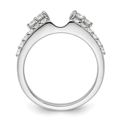 0.50 Ct Round Lab Grown Diamond Prong 14K White Gold Ring Wrap Enhancer Band