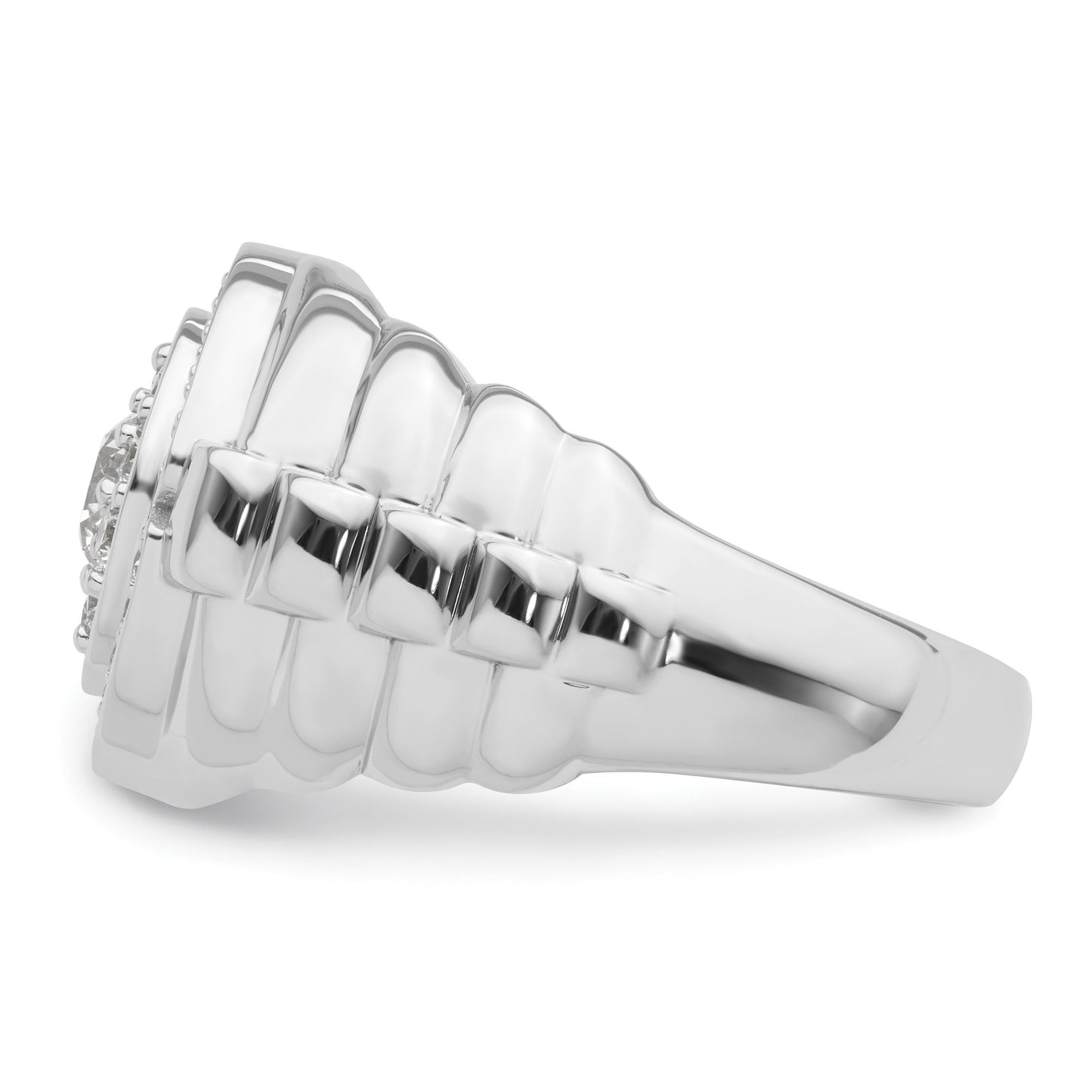 1 1/5 ct Lab Grown Diamond Men's Cluster Ring 10k Gold