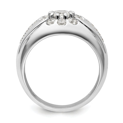 14k White Gold 1 1/2 ct Lab Grown Diamond Men's Ring