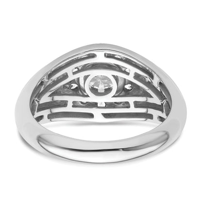 14k White Gold 1 1/2 ct Lab Grown Diamond Men's Ring