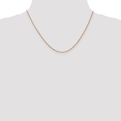 1 mm Solid Gold Box Chain 18 inch