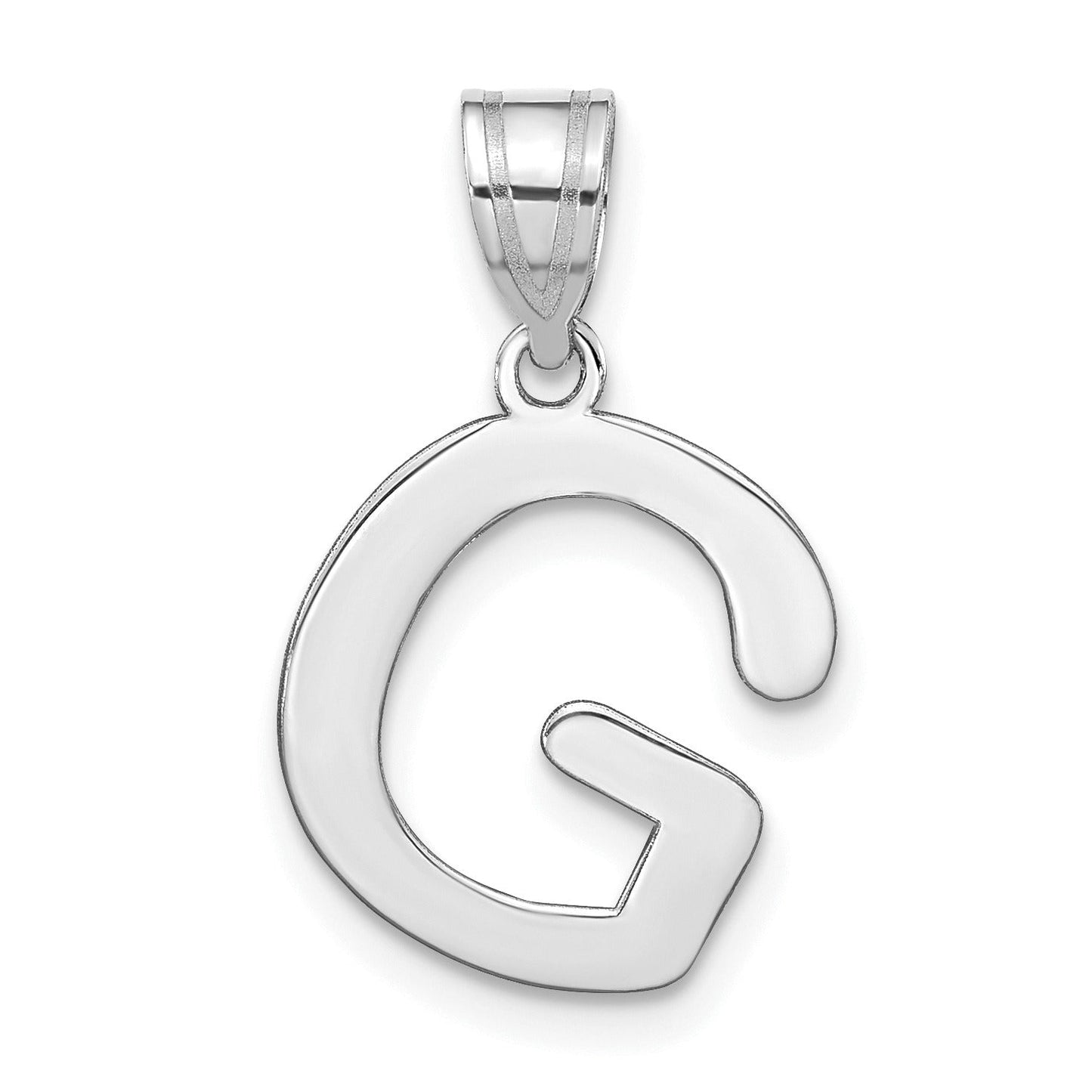14K Gold Bubble Letter Initial Pendant