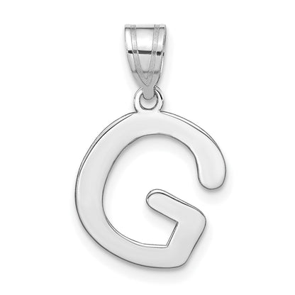 14K Gold Bubble Letter Initial Pendant