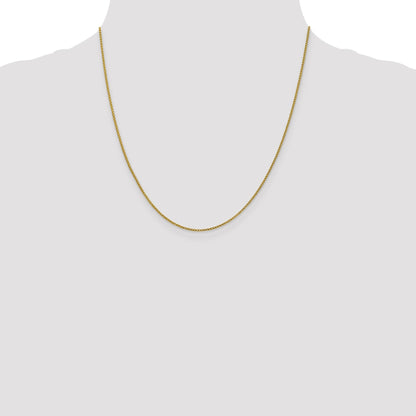 20-inch 14K Yellow Gold 1 mm Diamond Cut Open Franco Chain