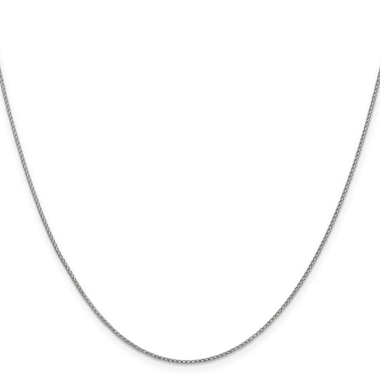 14K White Gold Diamond Cut Open Franco 20-inch Chain