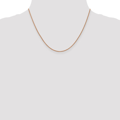 14K Rose Gold 1 mm Diamond Cut Open Franco Chain