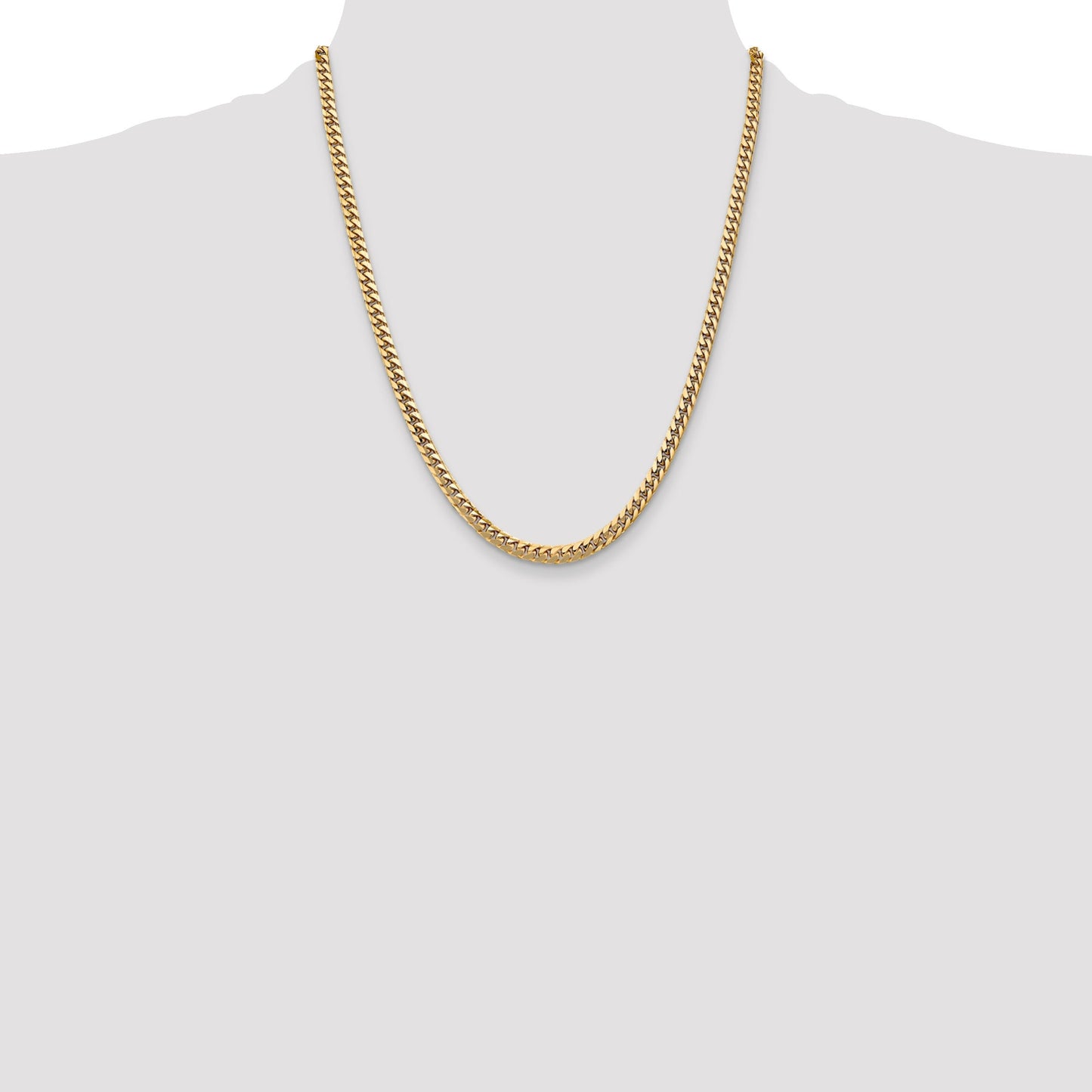 14k Gold Miami Cuban Chain Necklace 22 inch