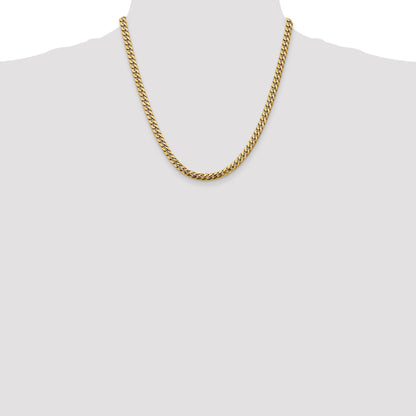 Cuban 20 inch Chain Necklace 14k Gold