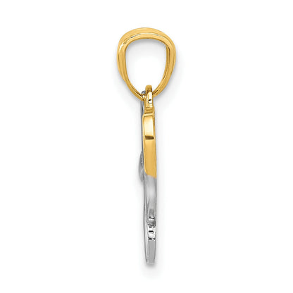 14k Gold LOVE Heart Pendant