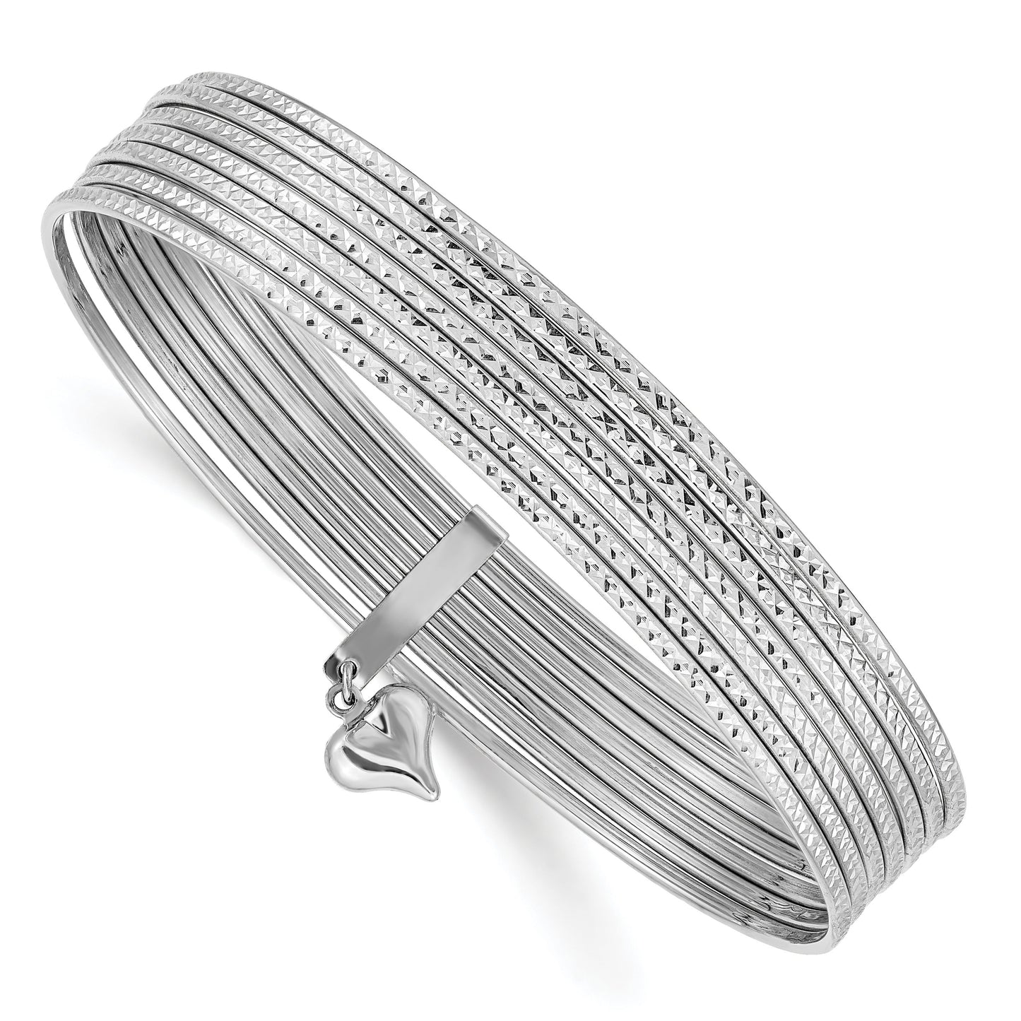 Gold Seven Strand Slip-on Bangles Bracelet
