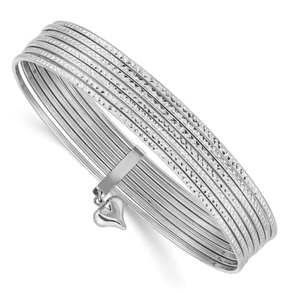 Gold Seven Strand Slip-on Bangles Bracelet