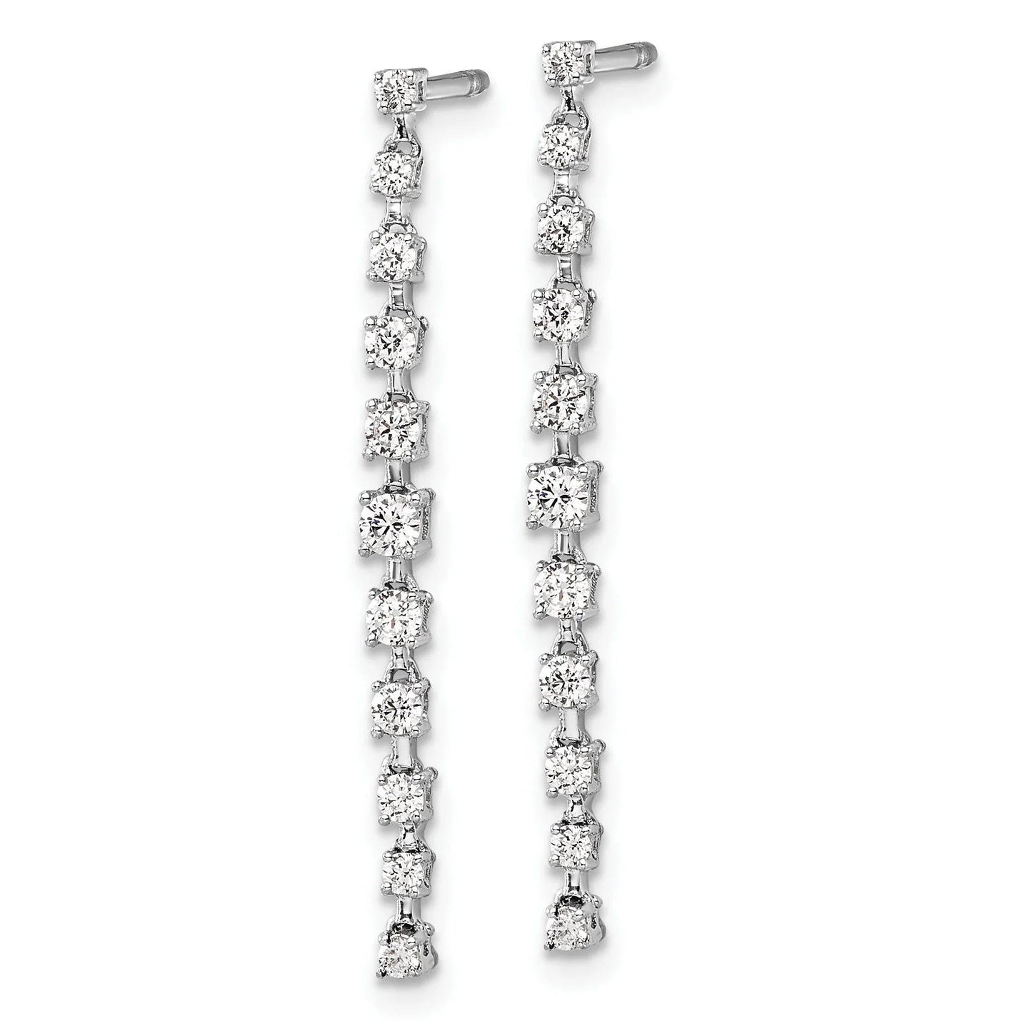 Gold 14K Lab Grown Diamond Post Dangle Earrings