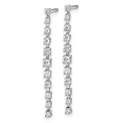 Gold 14K Lab Grown Diamond Post Dangle Earrings