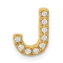 Natural Diamond Initial Charm Pendant