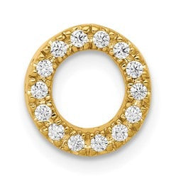 Natural Diamond Initial Charm Pendant