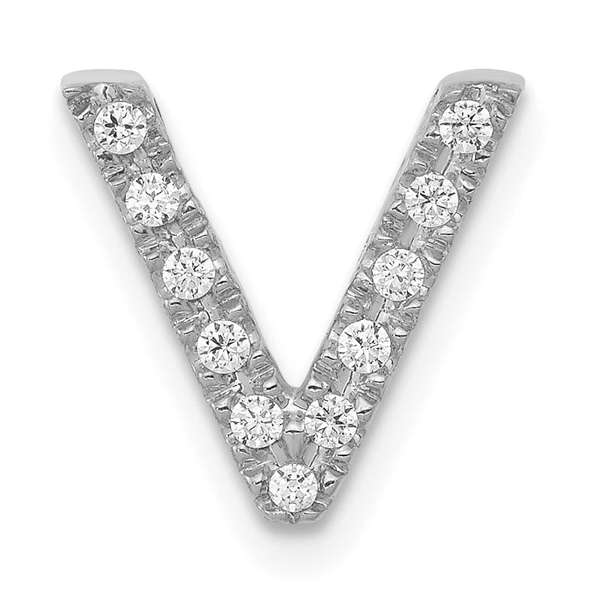 Natural Diamond Initial Charm Pendant