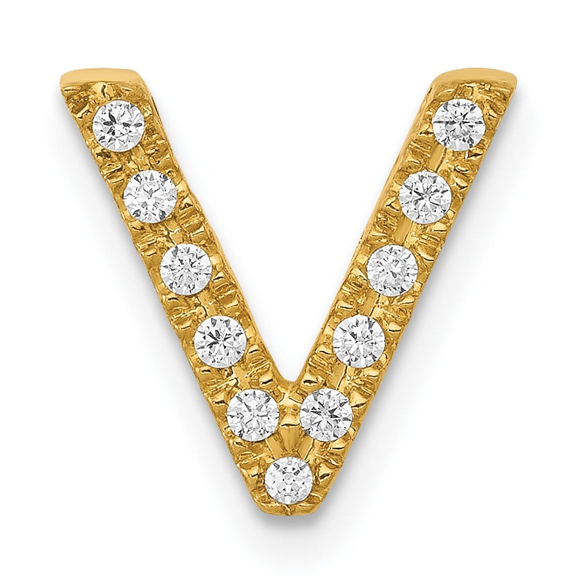 Natural Diamond Initial Charm Pendant