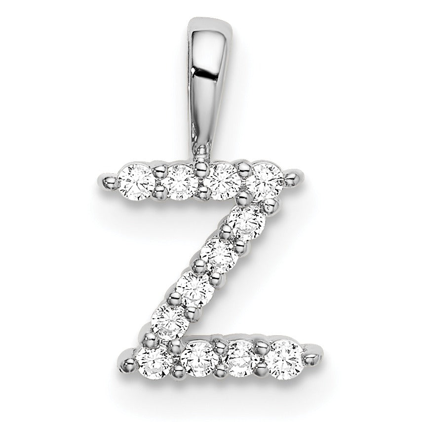 Natural Diamond Initial Pave Pendants