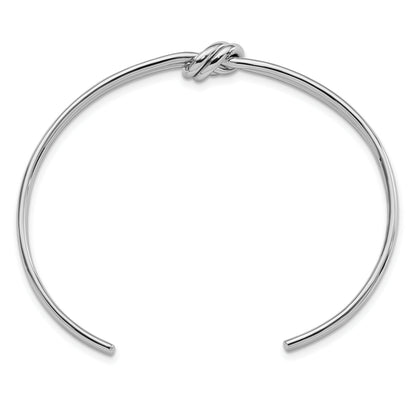Sterling Silver Knot Cuff Bangle Bracelet