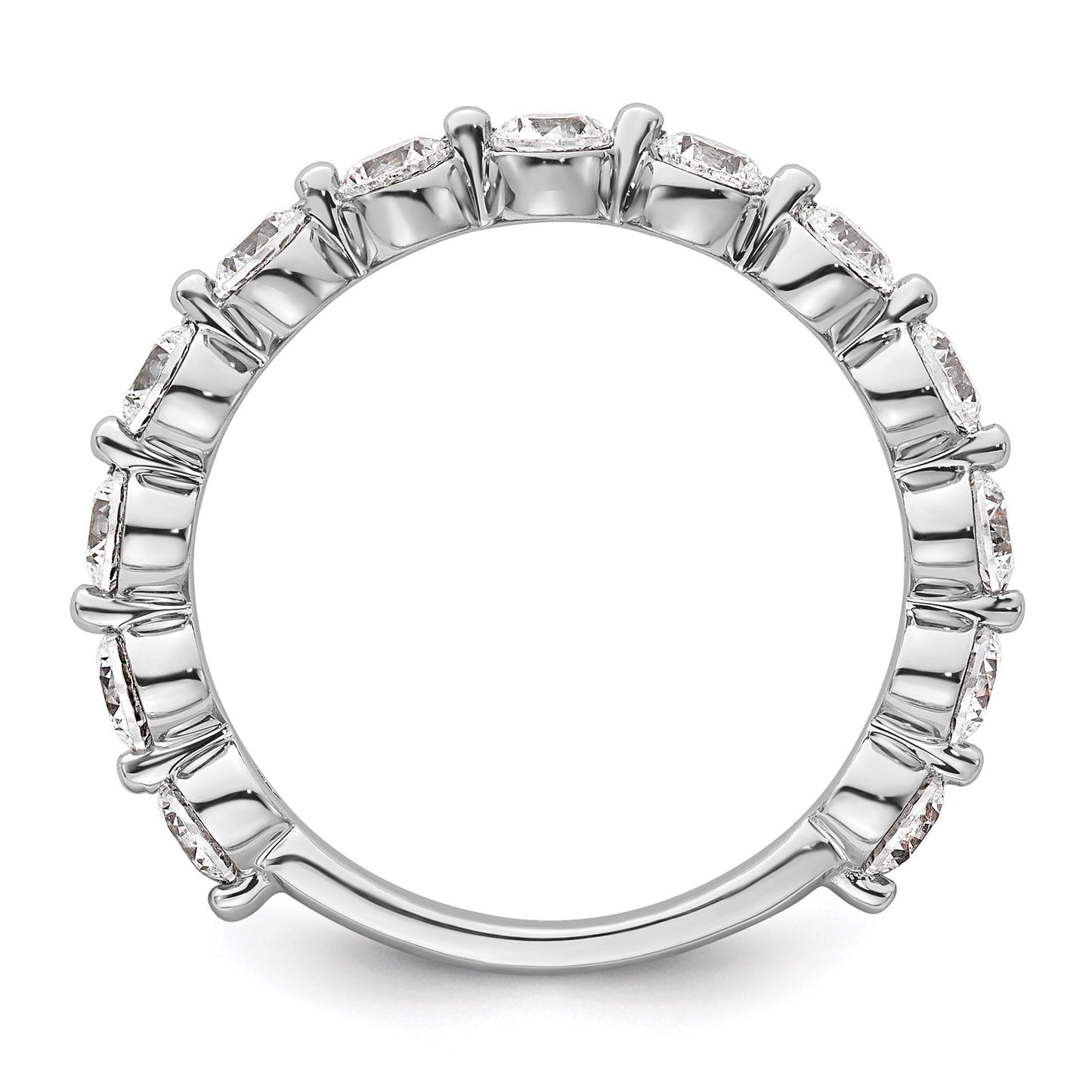 14K White Gold Lab Grown Diamond Petite Round Engagement Ring 0.115 Ct