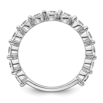 14K White Gold Lab Grown Diamond Petite Round Engagement Ring 0.115 Ct