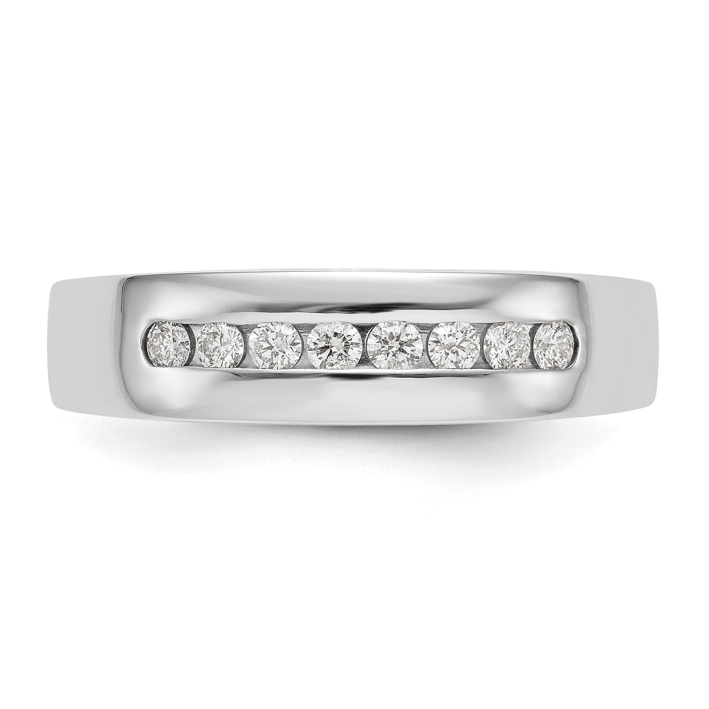 14K Gold 8-Stone 1/2 ct Diamond Men's Channel Band Ring