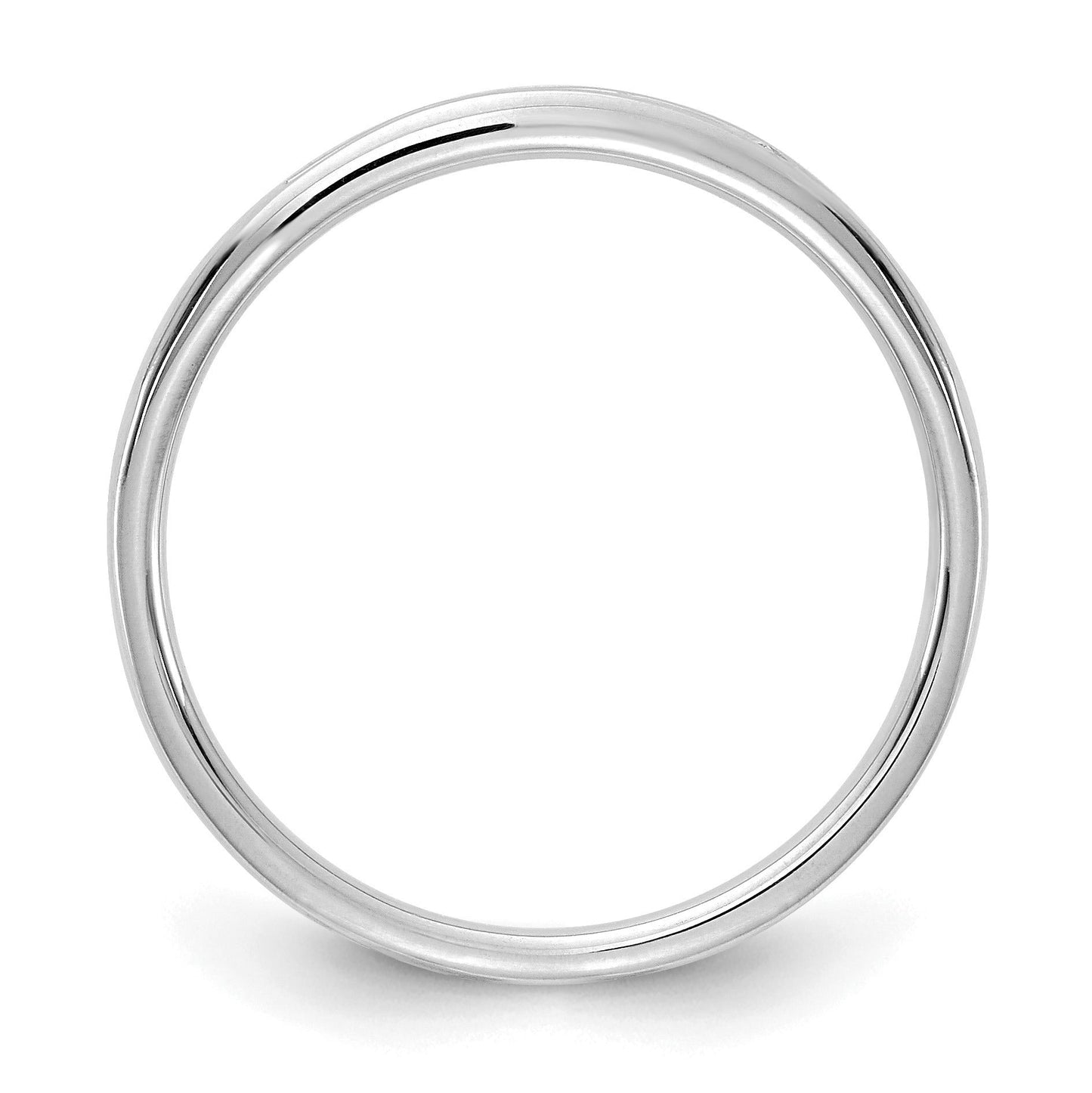 0.10 Ct Round Lab Grown Diamond Channel 14K White Gold Enhancer Band
