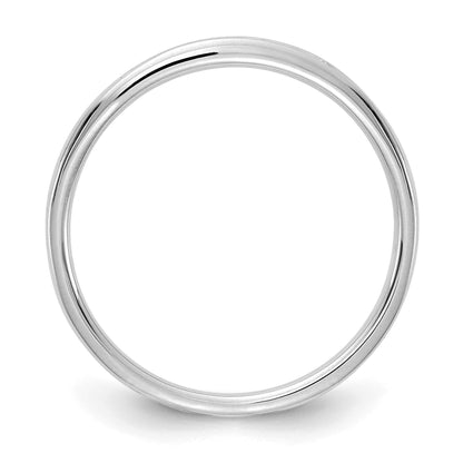 0.10 Ct Round Lab Grown Diamond Channel 14K White Gold Enhancer Band