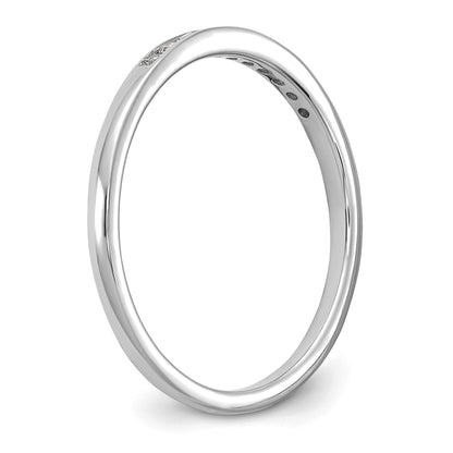 0.10 Ct Round Lab Grown Diamond Channel 14K White Gold Enhancer Band