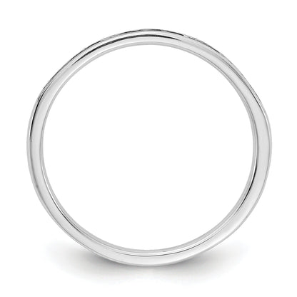 14k White Gold Lab Diamond Channel Set Half Eternity Ring