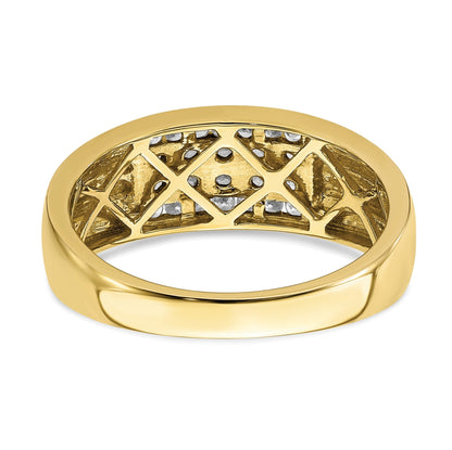 1/2 ct Lab Grown Diamond Men's Ring 10k Gold