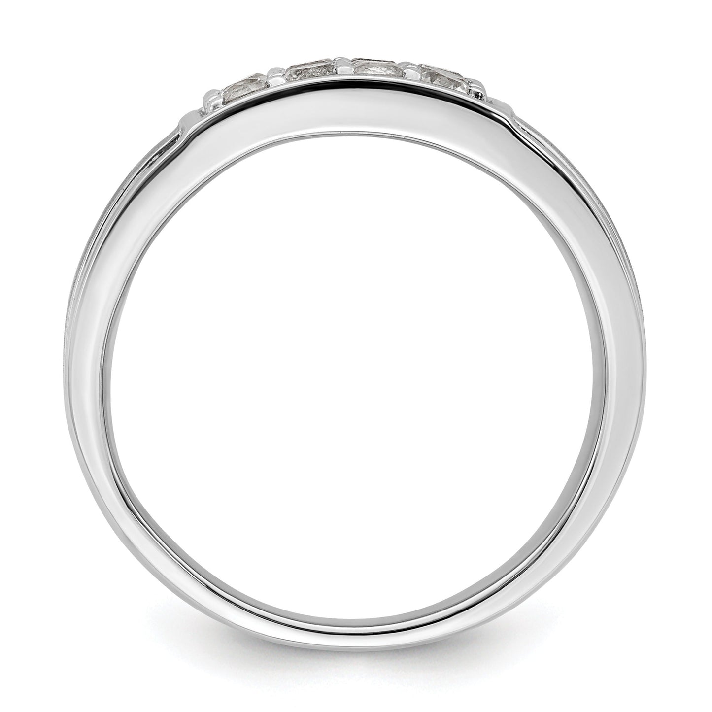14k White Gold 1 1/2 ct Lab Grown Diamond Cluster Men's Square Ring